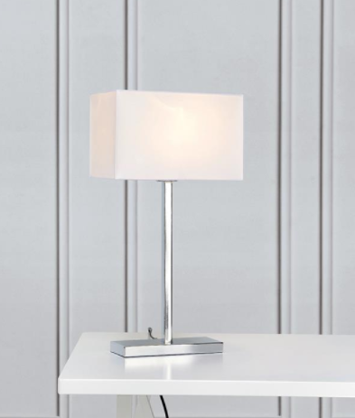 Lampa stołowa SAVOY Markslojd 106305 Srebrno-Biała