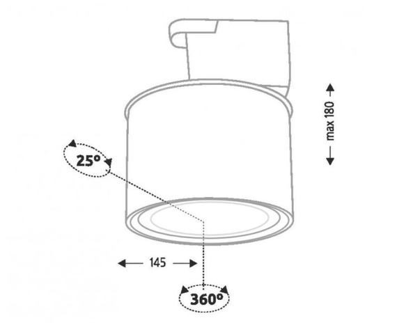 Reflektor do szynoprzewodu Shilo Miki 7699 Biały