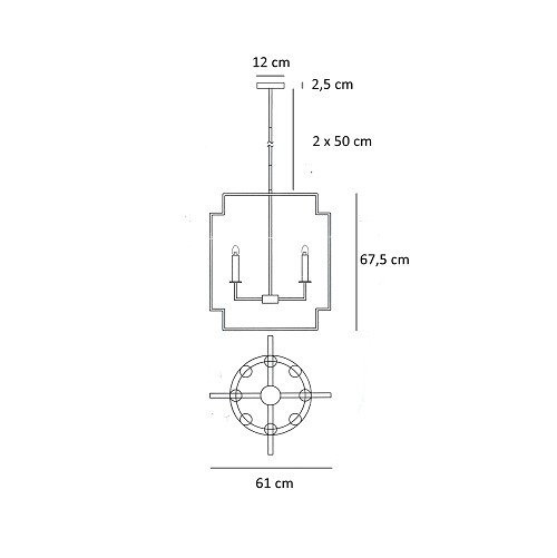 Lampa wisząca Berella Light Tortas 8P BL0431