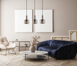 Lampa Wisząca Italux Santia Pnd-65342-3-Sc+Sg