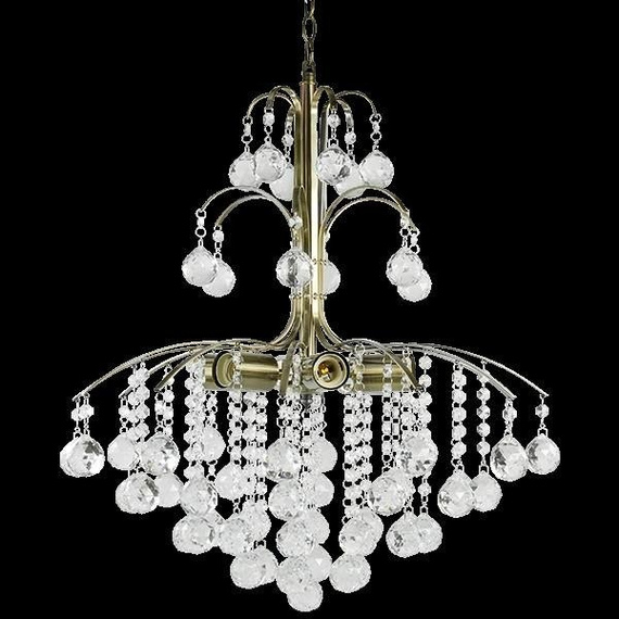 Lampa Wisząca kryształowa Elem Monte Carlo 6247/6 21QG mosiądz