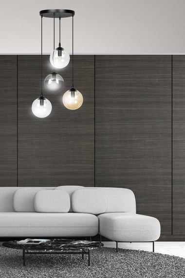 Wisząca lampa COSMO 4 BL PREMIUM MIX czarny (714/4PREM) - Emibig