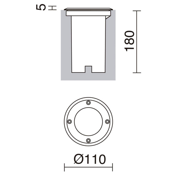 Bora 037A-G21X1A-30 Oprawa gruntowa Novolux