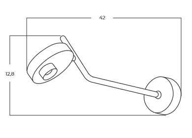 Kinkiet Azzardo Iseo Arm Wall BK AZ5632
