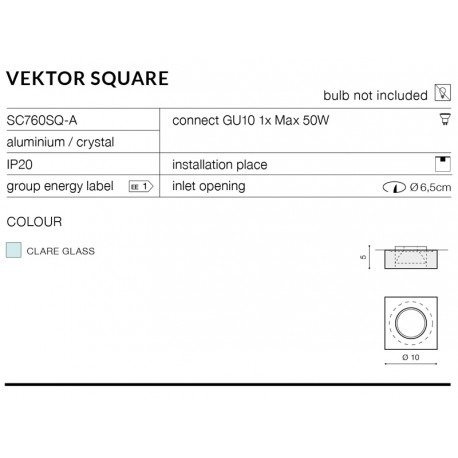 AZzardo Vektor S AZ1495 oprawa wpuszczana