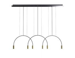 Lampa Wisząca Estiluz Volta L165.3D Czarno złota