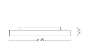 Lampa sufitowa Ideal Lux Halo PL1 D45 3000K
