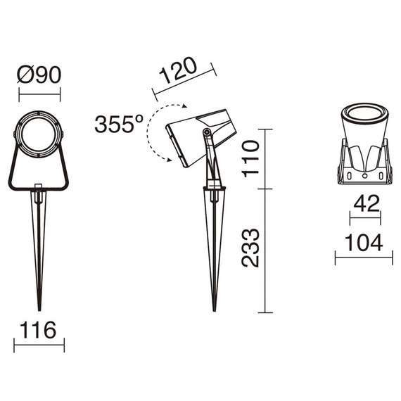 Lampa punktowa Novolux 463A-G21X1A-02 Geronimo