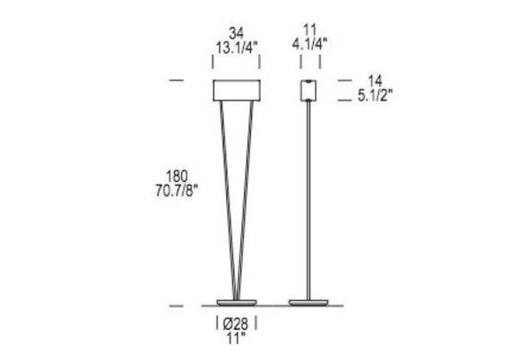 Lampa Podłogowa Leucos VITTORIA TR1 biała