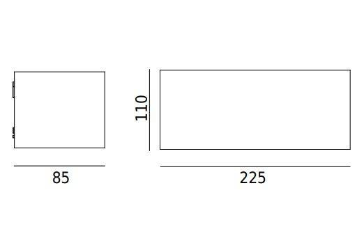 Oprawa ścienna Zewnętrzna Norlys Asker 1510BL Góra&Dół