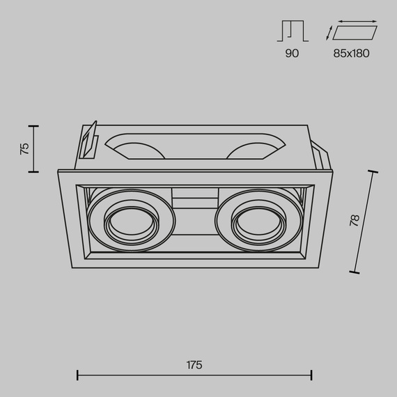 Maytoni Metal Modern DL093-02-10W3K-B Wpust
