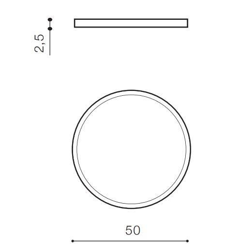 Plafon Biały Azzardo Malta R 50 AZ4249