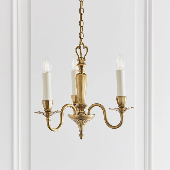 Interiors Lampa wisząca Asquith 3 Mosiądz ABY1002P3