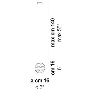 Lampa Wisząca 16 cm VISTOSI RINA SP 16