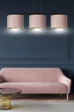 Wisząca lampa HILDE 3 BL ROSE czarny (1053/3) - Emibig
