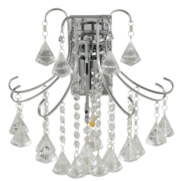 Lampa Ścienna kryształowa Elem Barcelona 6248/1 8C chrom