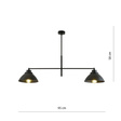 Wisząca lampa MAVERICK 2 BLACK czarny (1211/2) - Emibig