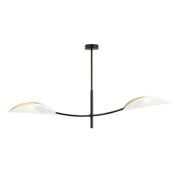 Lampa sufitowa LOTUS 2 WHITE/GOLD czarny (1107/2) - Emibig