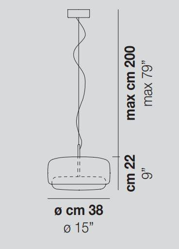 Lampa wisząca Vistosi Jube JUBESPG CR/BC OS