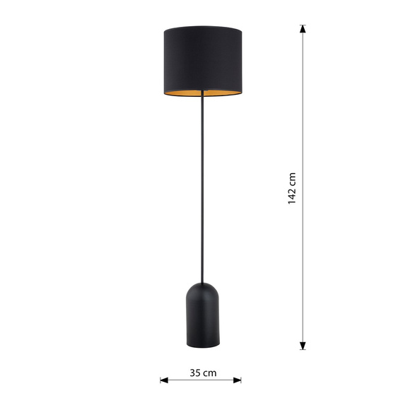 Lampa Podłogowa Emibig Aspen Lp1 Black/Gold (1323/LP1)