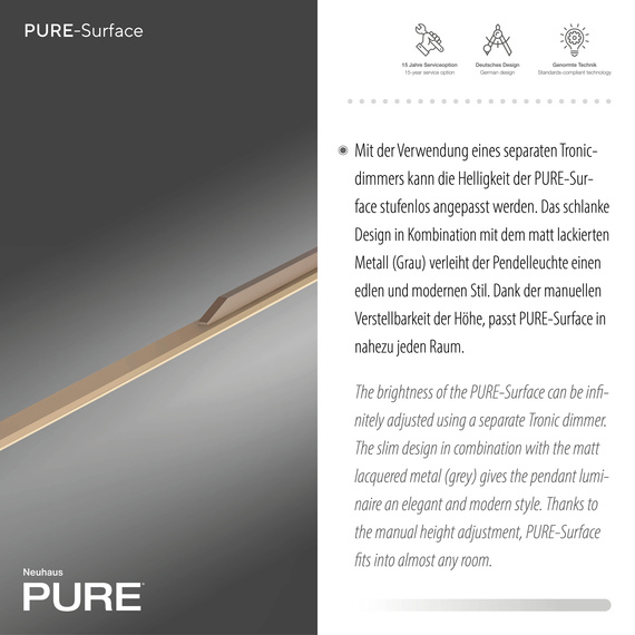 Lampa Wisząca Paul Neuhaus Pure Surface 003902-030786