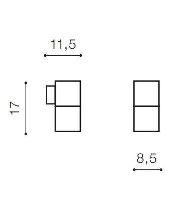 Czarny Kinkiet Azzardo Sorano AZ4446