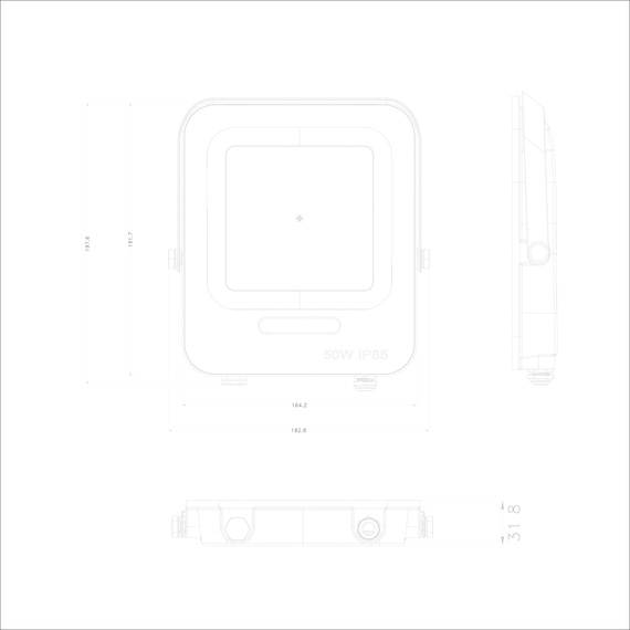 Spot Ogrodowy Italux Korta FD-27253-50W