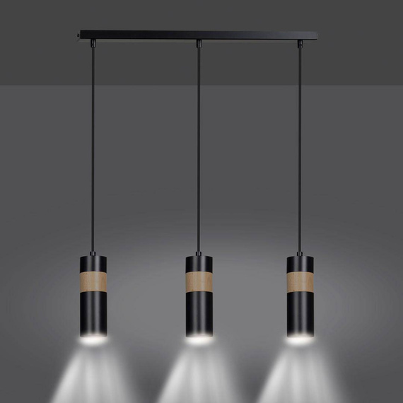 Wisząca lampa AKARI 3 BLACK czarny (732/3) - Emibig