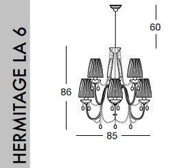 Żyrandol Evi Style HERMITAGE LA 6