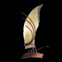 Lampka Stołowa Sillux ROMA LT 1/230 SX bursztynowy/miedziany lewy