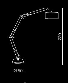 Lampa podłogowa AZzardo BOSSE biała AZ1040