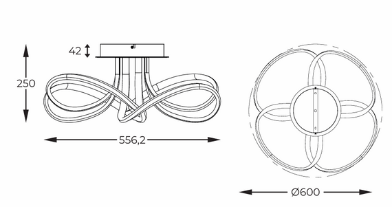 Zuma Line Lampa sufitowa MX5520-4-3BBDT Abro
