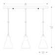 Lampa wisząca A8102-3A Zuma Line Mora