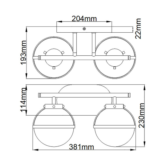 Elstead Lighting Hollis HK-HOLLIS2-C-BK-BATH Lampa ścienna 