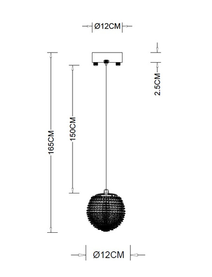 Lampa Wisząca Berella Light Graf 12 złota BL5591