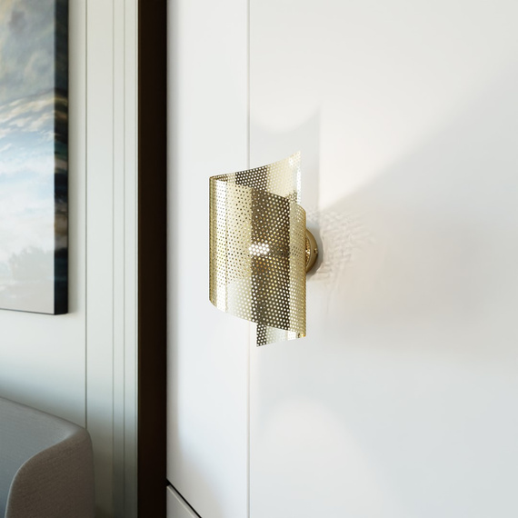 Lampa Ścienna Emibig Spiral Gold (1359/1)