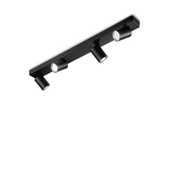 Ideal Lux Rudy Pl4 Round Nero Plafon 229072