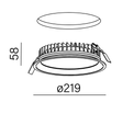 Lampa wpuszczana czarna Aqform Midi Ring rim 38030-M930-D9-00-12 