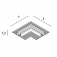 Maxlight NT0003 Kątownik 90° Montaż na sufit lub ścianę Do szyn NT0001,NT0002 MICRO11 czarny