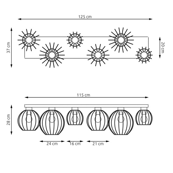 Emibig Nest 6 Bl (1371/6) Plafon
