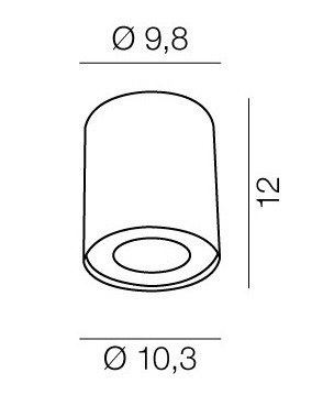 Plafon AZzardo NEOS 1 AZ0607 czarny-aluminium