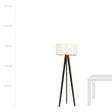 Podłodowa lampa ASTON LP1 WHITE/GOLD  czarny (1147/LP1) - Emibig