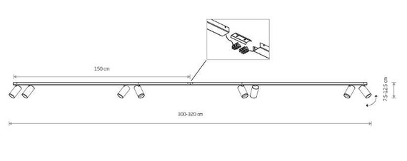 Listwa Nowodvorski Mono 7750 Biała 300 cm