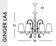 Lampa wisząca Evi Style GINGER LA6