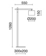 Lampa stojąca Britta 681C-G05X1A-02 Novolux Exo 