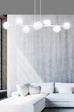 Wisząca lampa ROSSI 8 WH TRANSPARENT biały (877/8) - Emibig