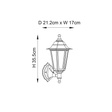 Endon Kinkiet zewnętrzny EL-40045 Bayswater