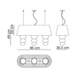 Lampa wisząca Vintage MUSA 85 brązowa