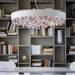 Lampa Wisząca Włoska Duża MASIERO Ola S6 90 biała