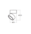 Spot Azzardo Mona AZ6035 Czarny 10W CCT SWITCH